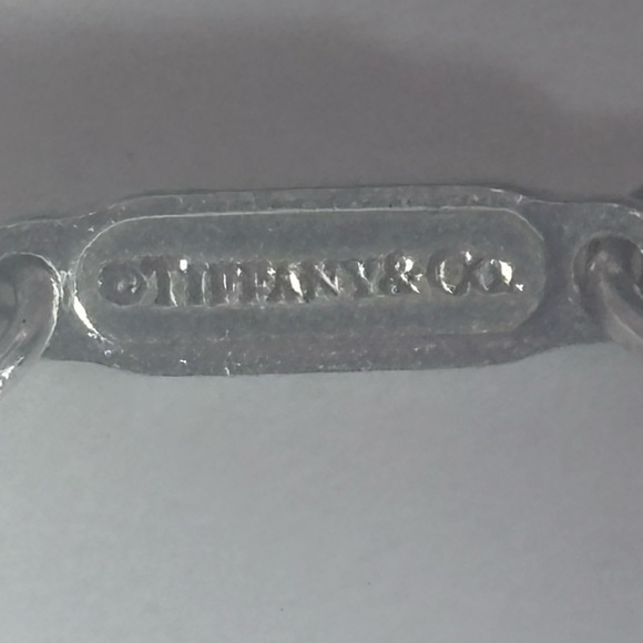 Tiffany & Co. Blue Enamel Infinity Pendant Necklace Double Chain - Picture 8 of 11